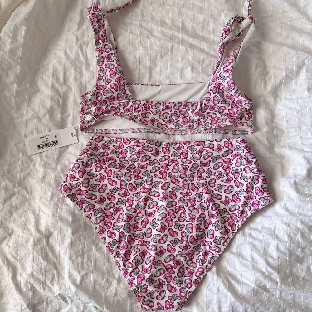 Frankies Bikinis NWT Papillon Bikini Set Kendall Top Alexis Bottom size small